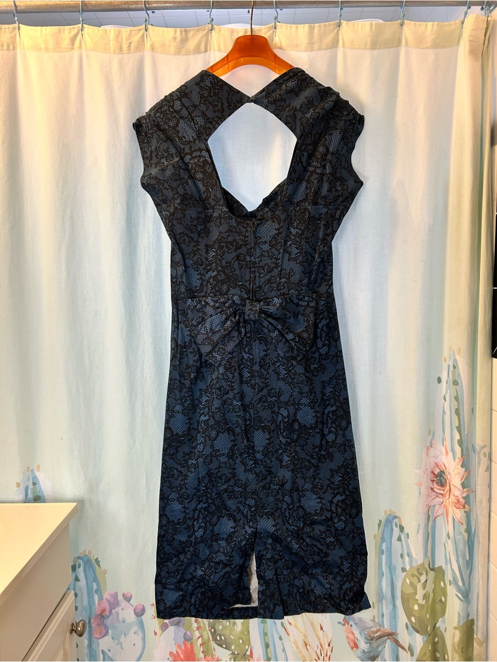 Vintage inspired Cocktail Dress with Bow Back Detail